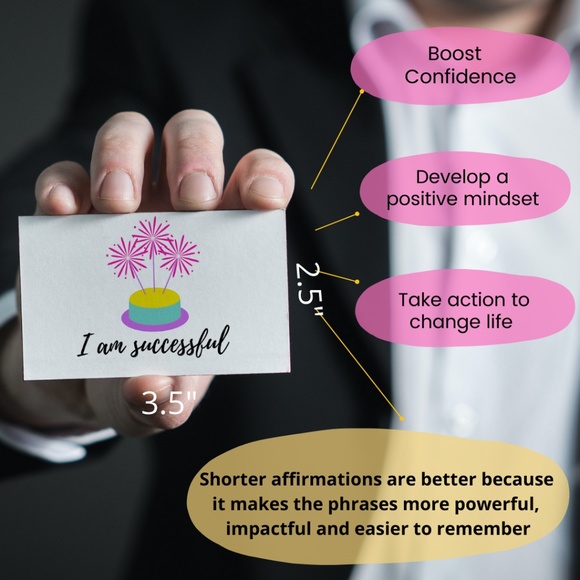 Positive Daily Affirmation 61 Card Deck With Mirror CARRY CASE Set Motivation - Picture 5 of 5